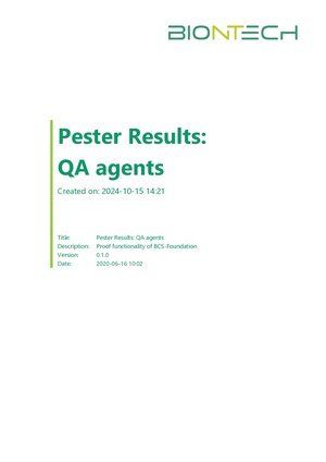 Test report generated from pester test results